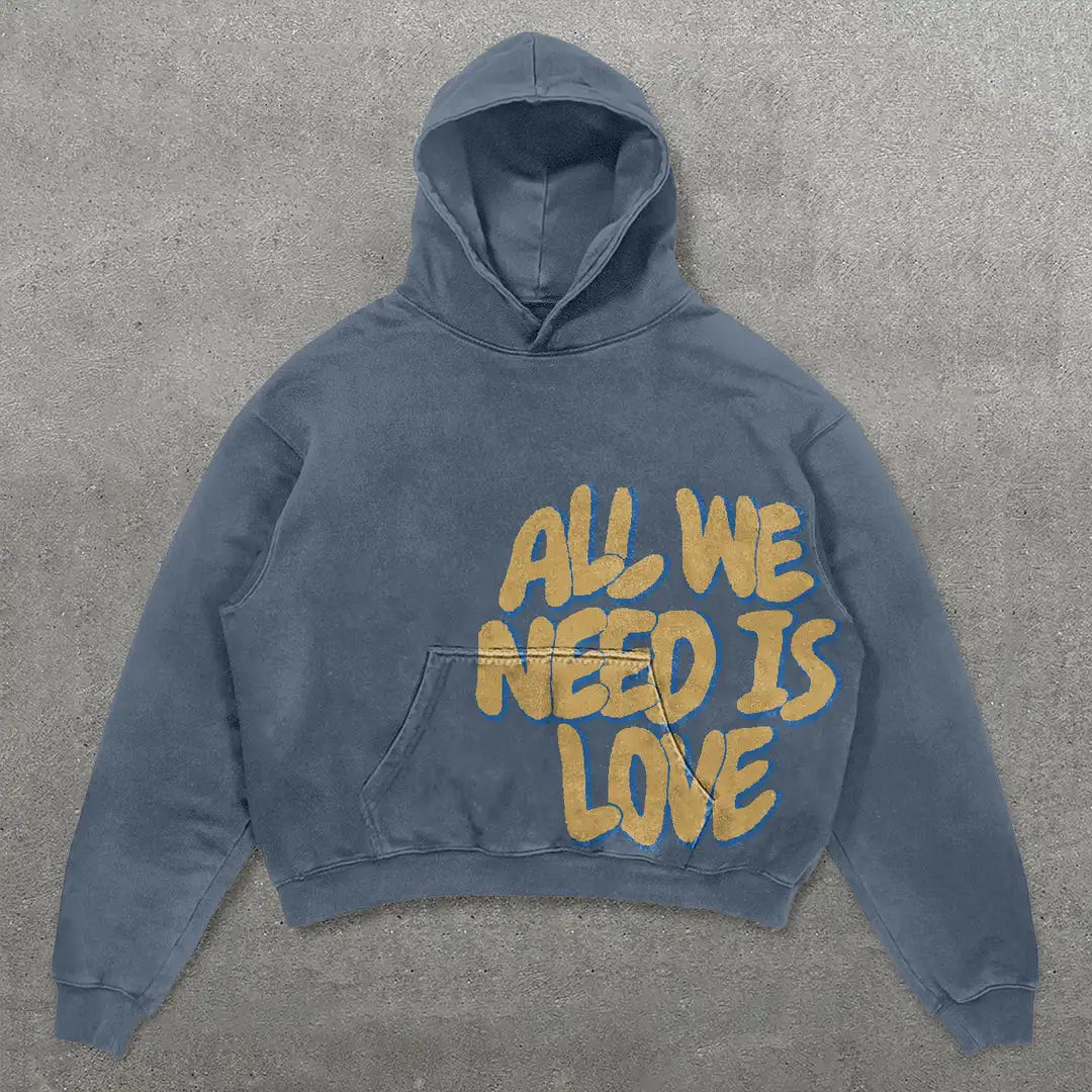 "ALL WE NEED IS LOVE" Y2K HOODIES